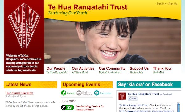 Design for Ta Hua Rangatahi Trust